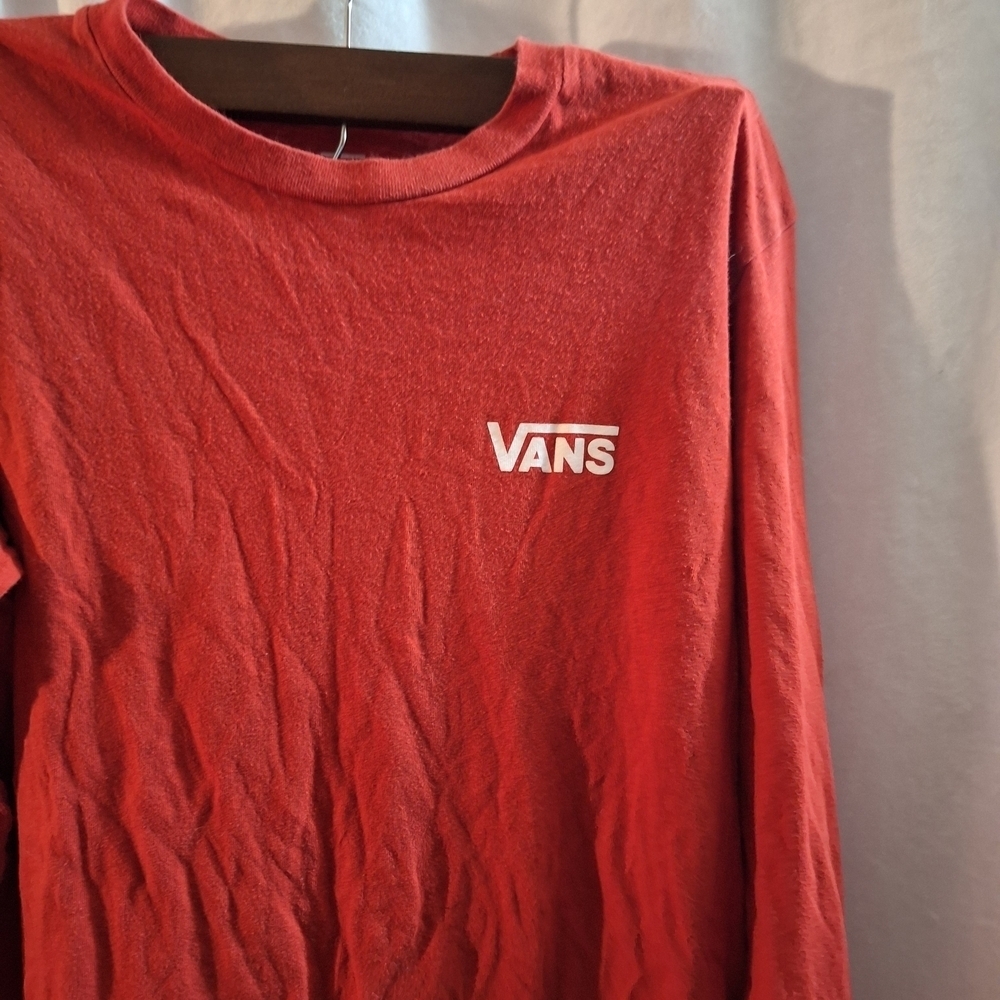 Vans Men's Red Long Sleeve Shirt - Picture 2 of 7